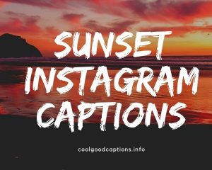 Sunset Instagram Captions : 98+ Short Good Sunset Captions Puns