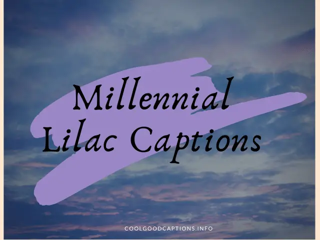 Millennial Lilac Captions