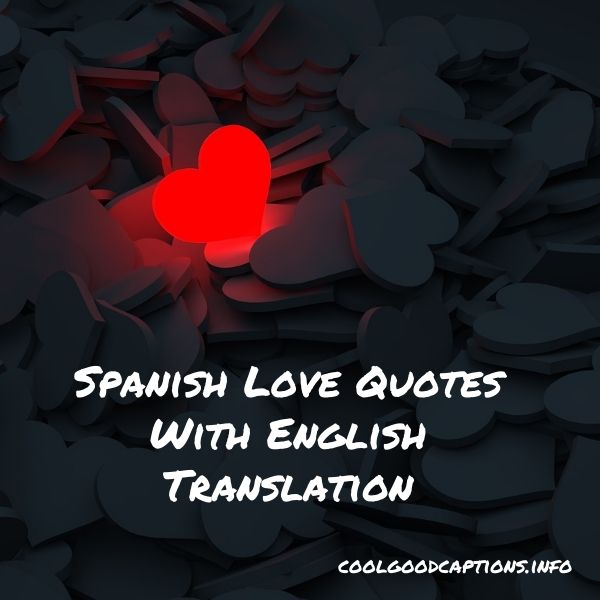 Spanish Love Quotes With English Translation