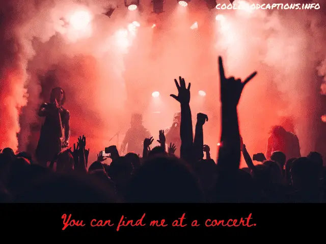 Concert Instagram Captions