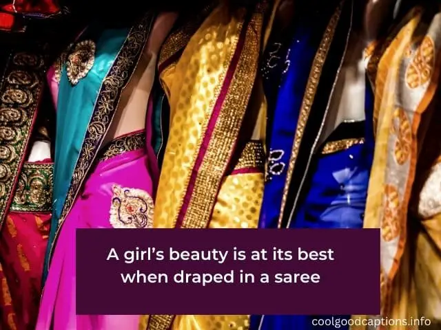 Best Captions For Saree Pictures
