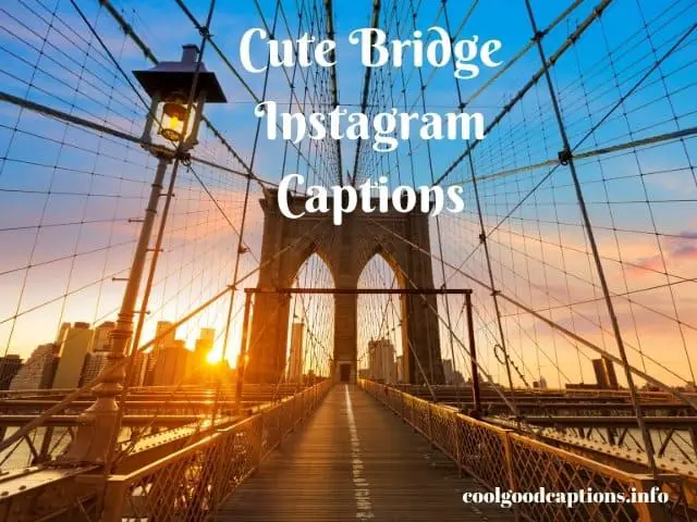 Cute Bridge Instagram Captions