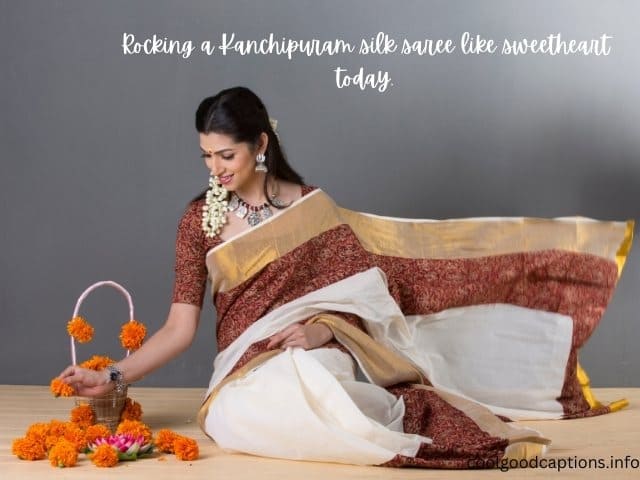 Traditional Saree Captions