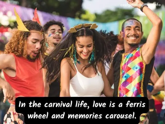 Carnival Captions With Friends