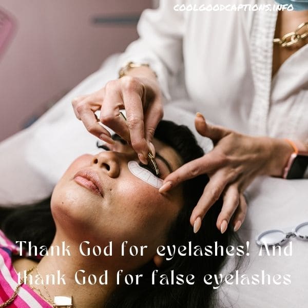 False Eyelashes Captions For Instagram