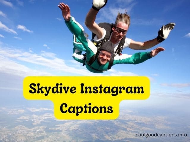 Skydive Captions for Instagram