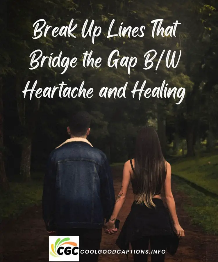 40+ Break Up Lines: Bridge the Gap b/w Heartache & Healing!