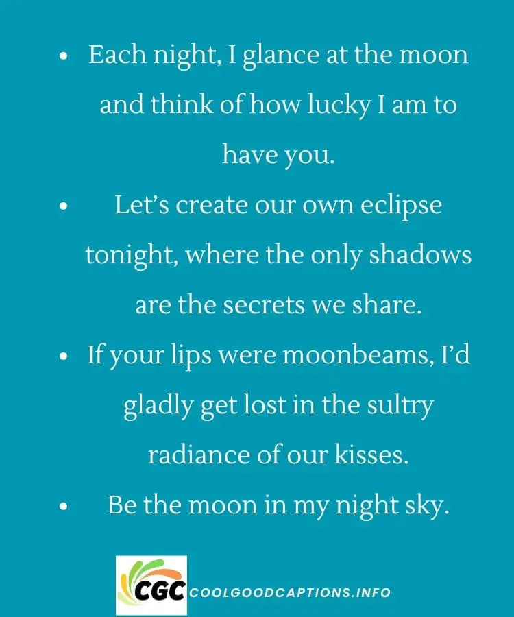 Moon pick up lines For Him